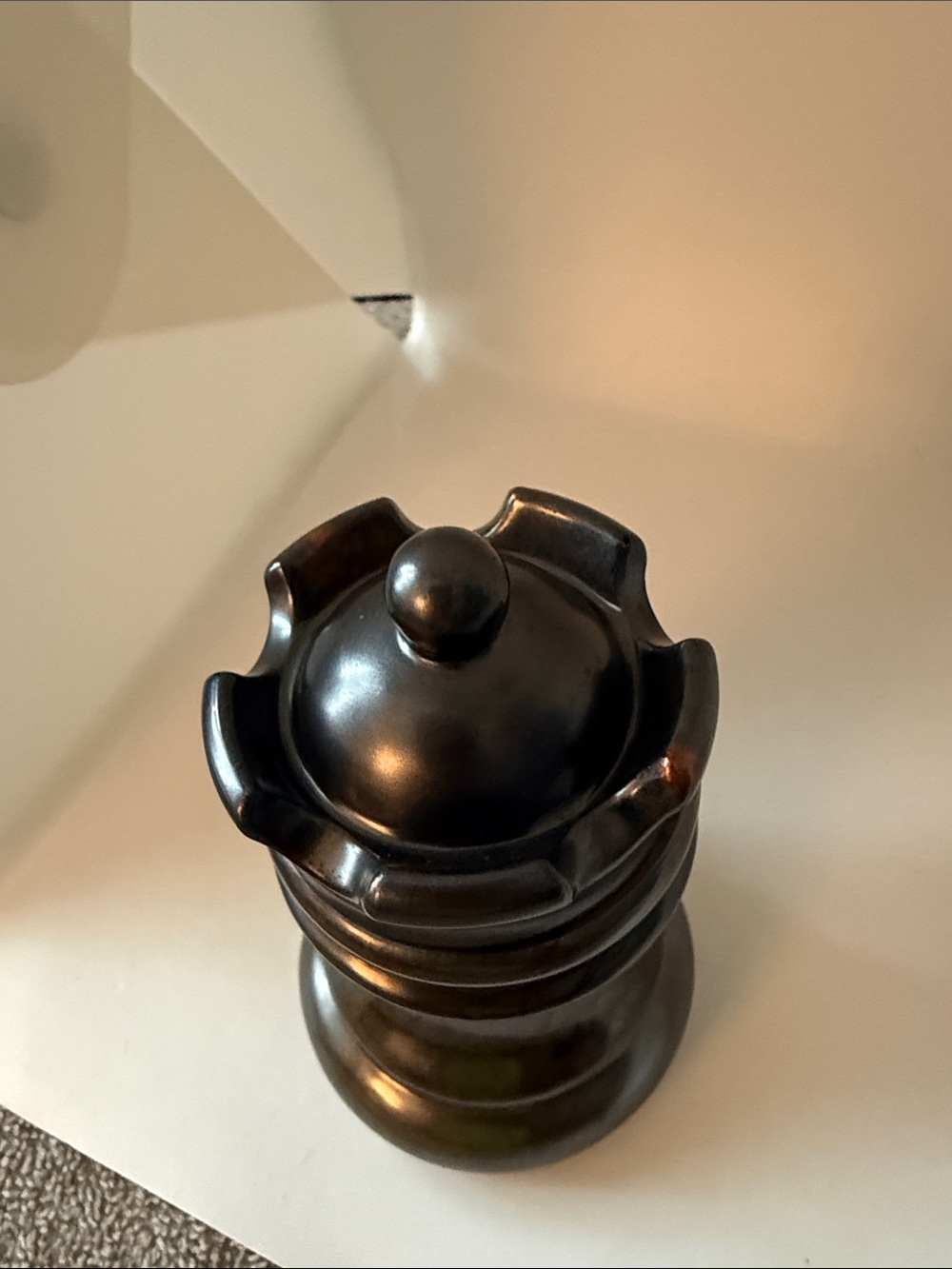Decorative Black Resin Chess Rook -(Jar) - Picture 12 of 17